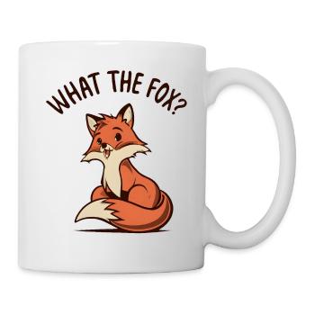 Lustiger Fuchs, what the fox - Tasse - Weiß - Rechts