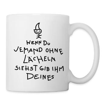 Lachen Sprüche - Tasse - Weiß - Rechts