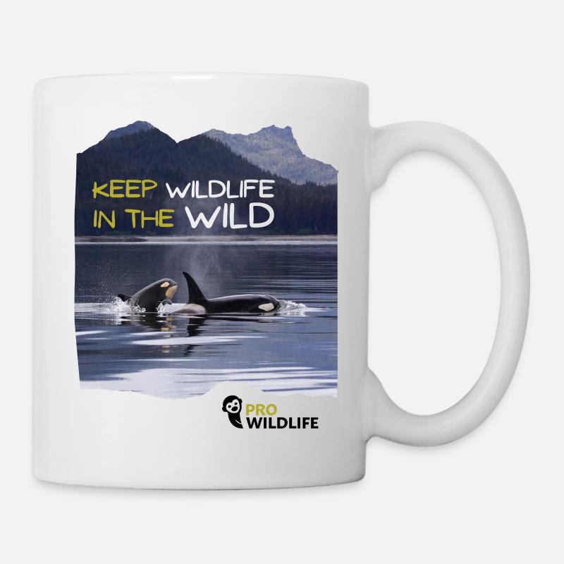KEEP WILDLIFE IN THE WILD Orcas - Tasse - Weiß