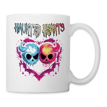 Halloween Haunted Hearts T-Shirt - Tasse - Weiß - Rechts