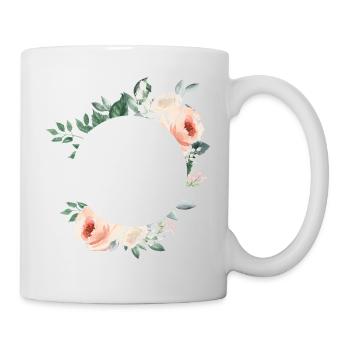 Bouquet de fleurs boho personnalisable - Mug blanc - blanc - Droite