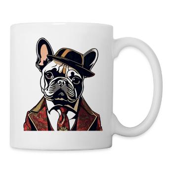 French Bulldog T Shirt Dog funny dog design Dogs - Mug - white - Right