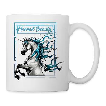 Horned Beauty: Graceful Unicorn - Mug - white - Right
