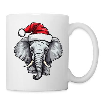 Éléphant Noël Éléphant d’hiver Heligabend - Mug blanc - blanc - Droite