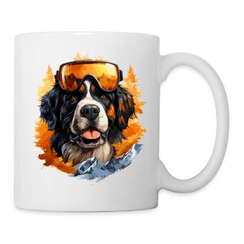 vecteur Saint Bernard : Tee de légende du sauvetage alpin - Mug blanc - blanc - Droite
