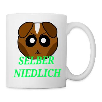 Süßes Meerschweinchen mit Spruch - Tasse - Weiß - Rechts