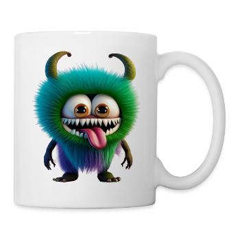 Happy Halloween cute monster tongue out scary fun - Mug - white - Right