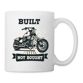 Gebaut nicht gekauft Motorrad - Tasse - Weiß - Rechts
