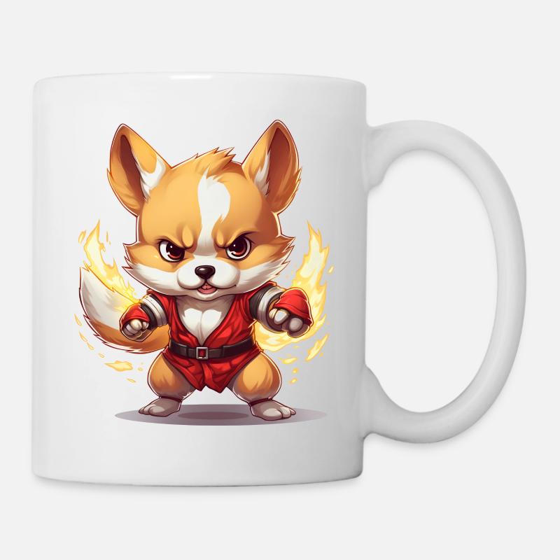 Wehrhafter Corgi - Tasse - Weiß