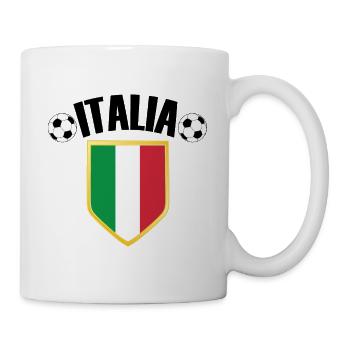 Italia Italy Crest Fan de football - Mug blanc - blanc - Droite