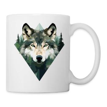 Forêt de loups Montagnes Loups Nature Animaux - Mug blanc - blanc - Droite