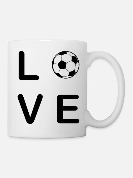 LOVE -Fußball - Tasse - Weiß