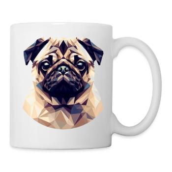 Cute Polygon Pug - Mug - white - Right