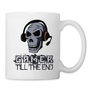 Crâne de gamer - Mug blanc - blanc - Droite