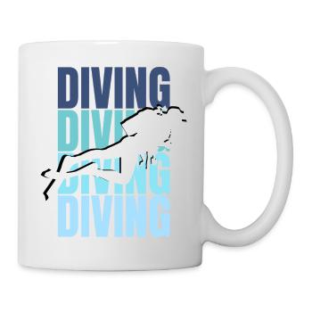 Passion de la plongée: Explorez le bleu profond - Mug blanc - blanc - Droite
