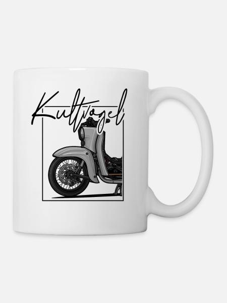 Schwalbe (grau / Kultvogel) // Illustration - Tasse - Weiß