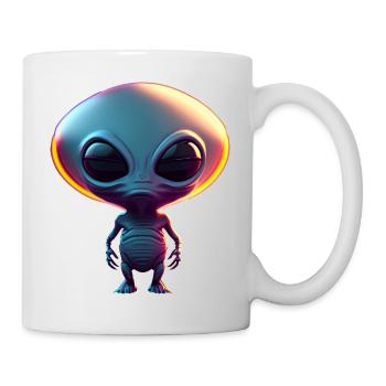 Joyeux Halloween mignon extraterrestre effrayant drôle effrayant - Mug blanc - blanc - Droite