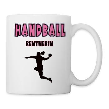 Handball Rentnerin Rente Ruhestand Handballerin - Tasse - Weiß - Rechts