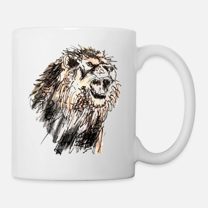 löwe - Tasse - Weiß