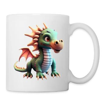 cute little baby dragon funny - Mug - white - Right