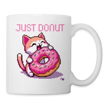 FUNNY DONUT CAT RETRO GAMING PIXEL ART - Mug - white - Right