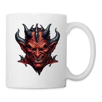 Teufel / Hölle / Horror / teuflisch / böse - Tasse - Weiß - Rechts