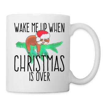 Réveille-moi quand Noël est fini - Mug blanc - blanc - Droite
