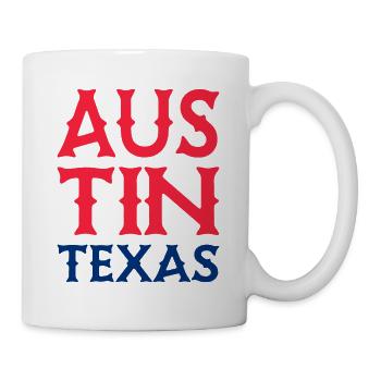 Austin - Texas - États-Unis d’Amérique - États-Unis - Mug blanc - blanc - Droite