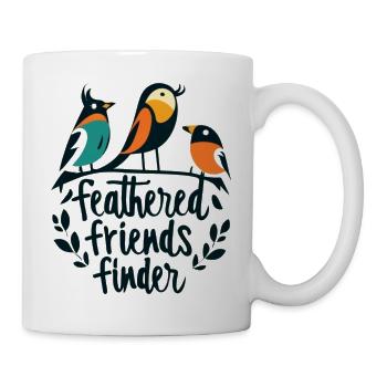 "Feathered Friend Finder" slogan - Mug - white - Right