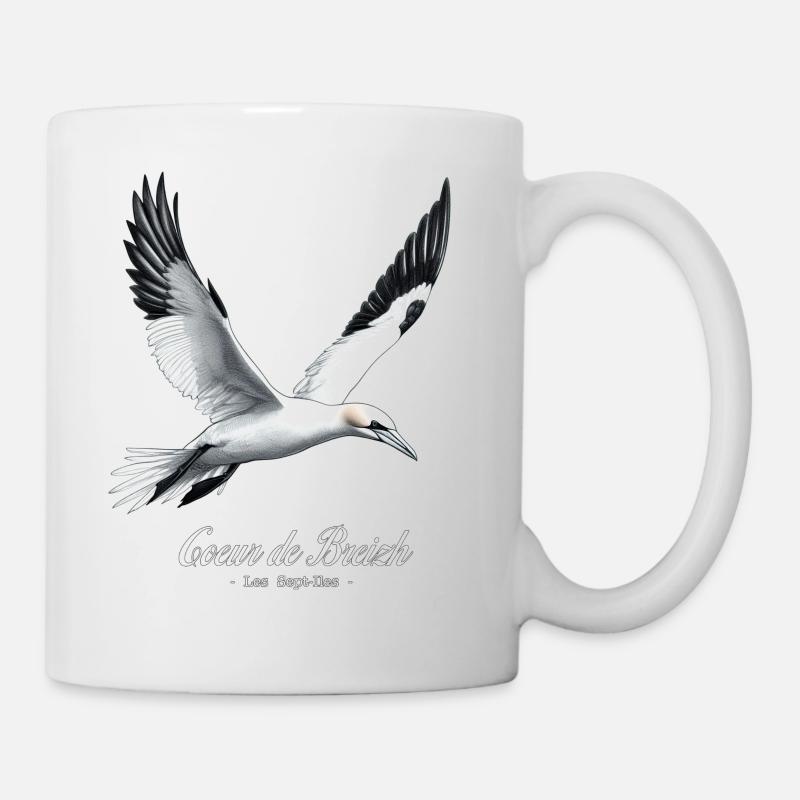 Basstölpel - Herz von Breizh - Tasse - Weiß