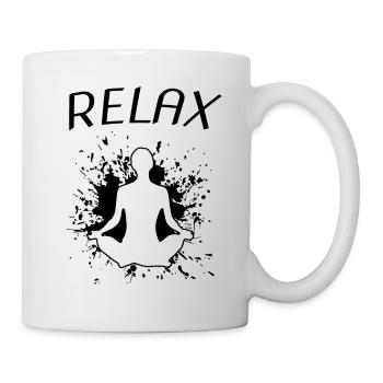 relax yoga namaste - Tasse - Weiß - Rechts