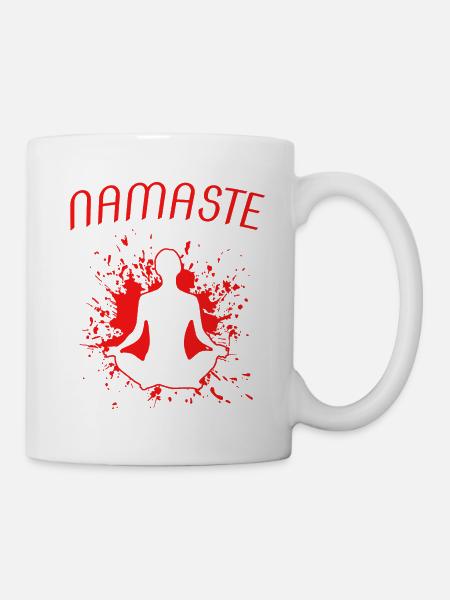 namaste - Tasse - Weiß