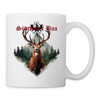 South Tyrolean boy with deer, loyalty to the land - Mug - white - Right