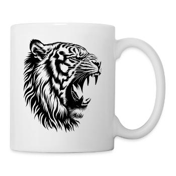 Le tigre rugit à la maternelle - Mug blanc - blanc - Droite