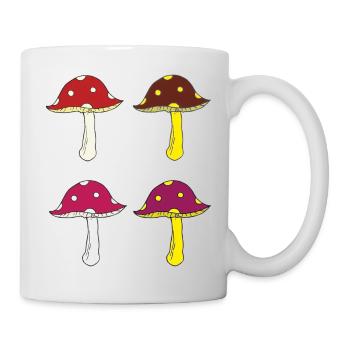 Fly agarics colorful - Mug - white - Right