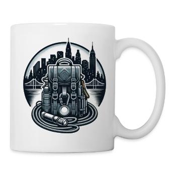 Explorer's Bag with a Rope and a Lamp - Mug - white - Right