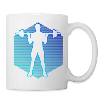Cardio Fitness Men's Weightlifting Strength Training - Mug - white - Right