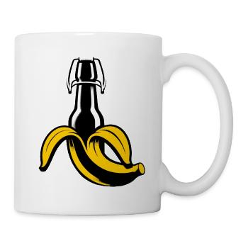 Bananen Bier | Bier wir lieben Dir - Tasse - Weiß - Rechts