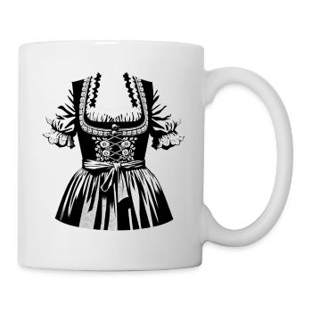 Dirndl | Costume - Mug blanc - blanc - Droite