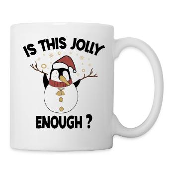 Is This Jolly Enough Funny Pinguine xmas - Mug blanc - blanc - Droite