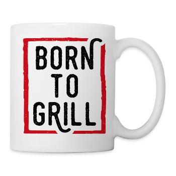 Born To Grill - Funny Gift for Grill Enthusiasts - Mug - white - Right