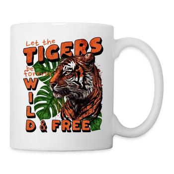 Let The Tigers Be Forever Wild Free - Mug - white - Right