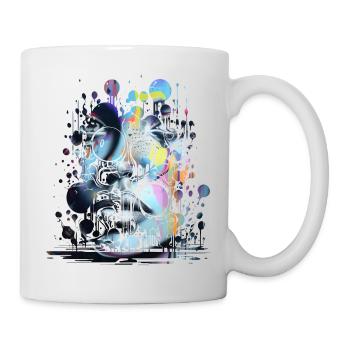 Graffiti Street Art Spray Vintage Stencil Retro - Mug - white - Right