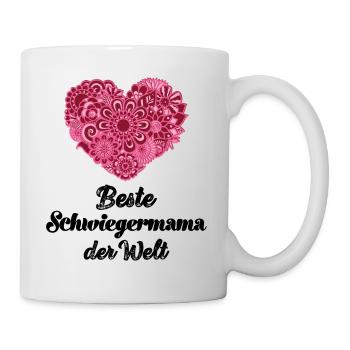 Beste Schwiegermama der Welt Schwiegermutter - Tasse - Weiß - Rechts