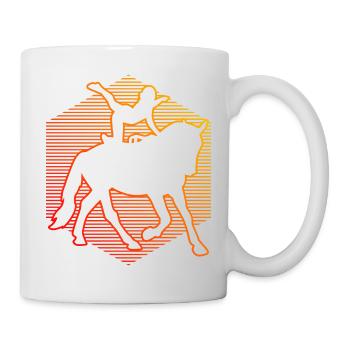 Gymnastique artistique à cheval - Mug blanc - blanc - Droite