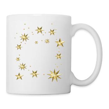 Sterne, Weihnachten - Tasse - Weiß - Rechts