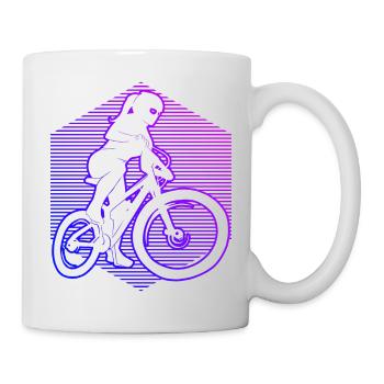 Vélo de montagne pour hommes VTT VTT Cycliste - Mug blanc - blanc - Droite