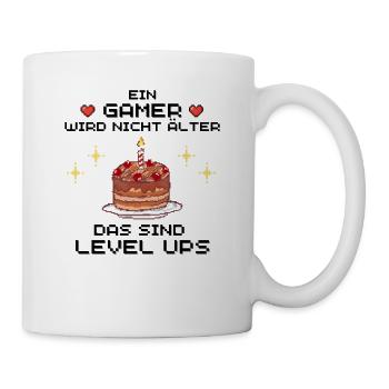 Ein Gamer wird nicht älter, Gaming - Tasse - Weiß - Rechts