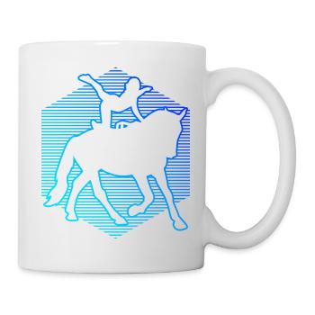 Gymnastique équestre, acrobatie à cheval - Mug blanc - blanc - Droite