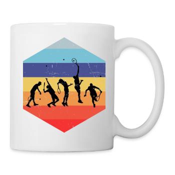 Tennisspieler Tennis spielen Damen Tennisspielen - Tasse - Weiß - Rechts